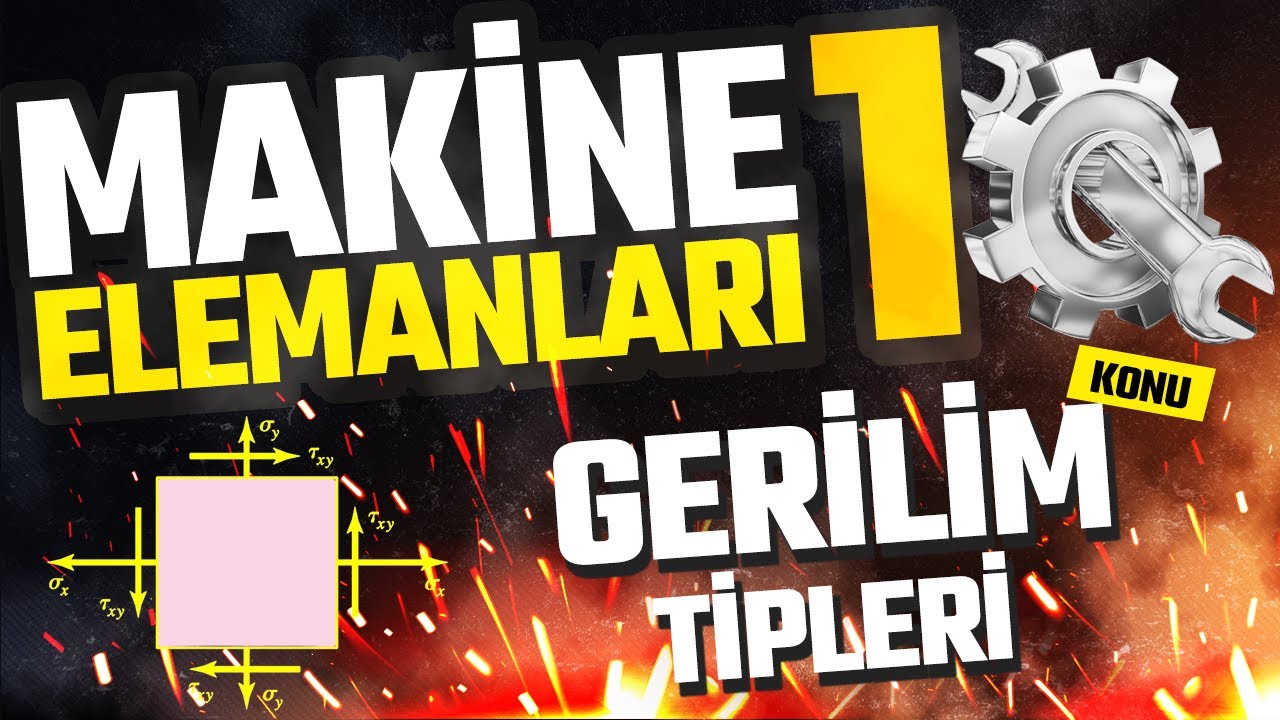 MAKİNE ELEMANLARI 1: GERİLİM ÇEŞİTLERİ: NORMAL VE KESME GERİLİMLERİ - MAKEL 1