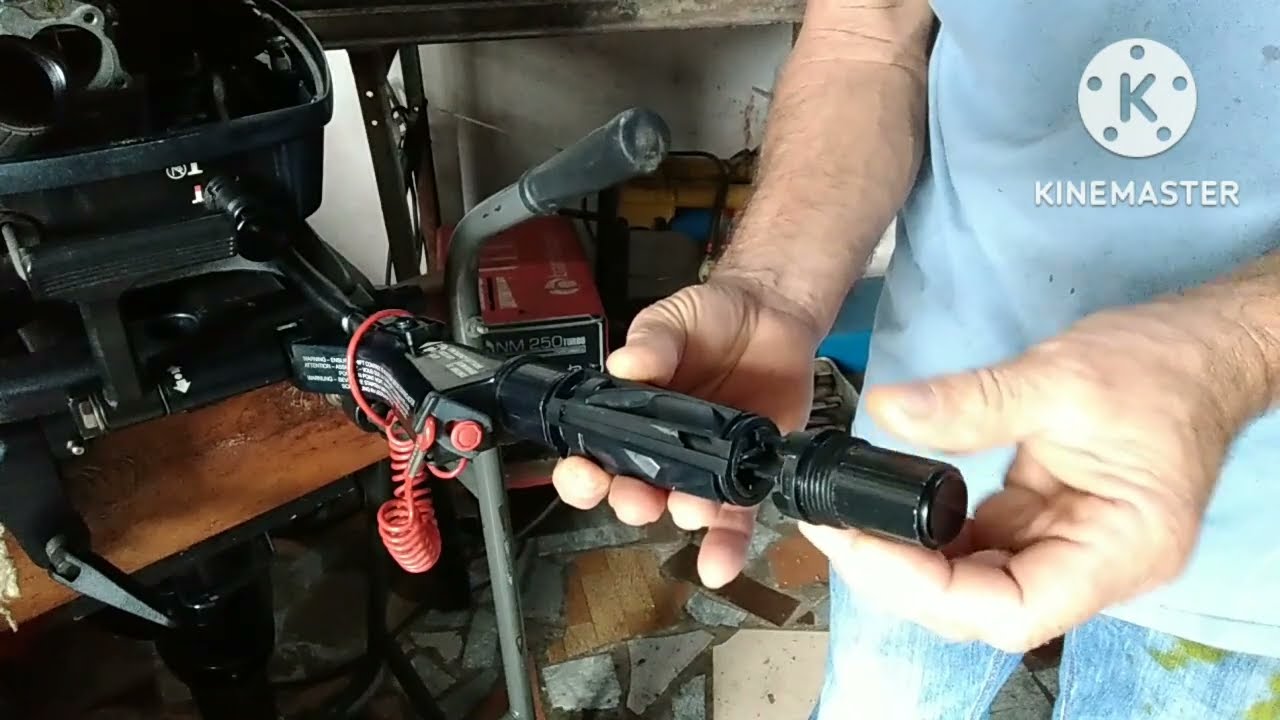 MANETE DE ACELERAÇÃO - Punho de acelerador - MOTOR DE POPA - Como desmontar e montar.