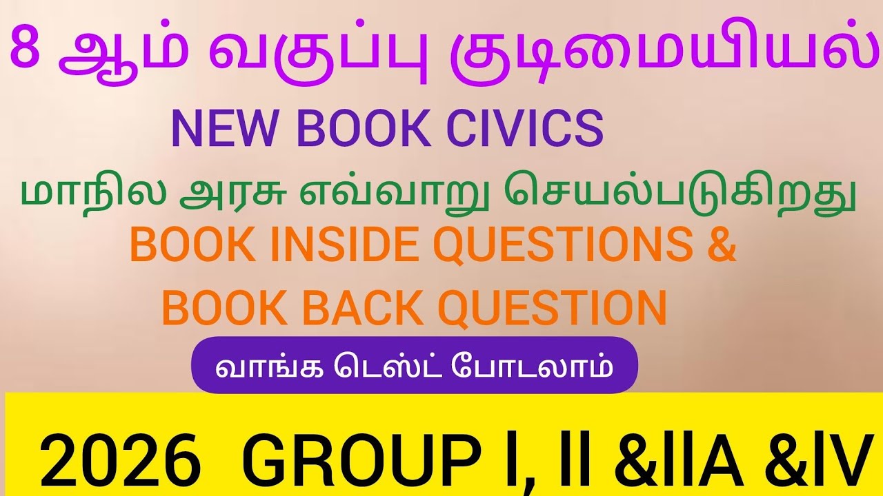 🎯New Syllabus Unit lV  POLITY ✅ | 🎯8th STANDARD LESSON - 1 மாநில அரசு எவ்வாறு செயல்படுகிறது ✅