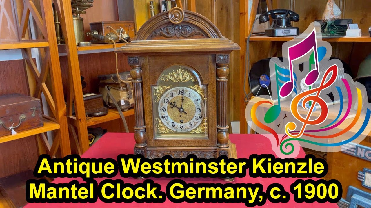 Antique Westminster Kienzle Mantel Clock Germany Circa 1900