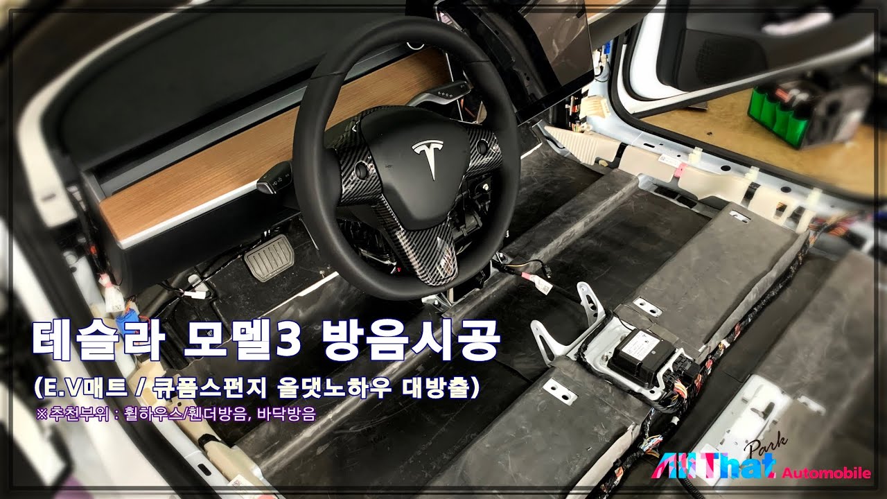 [테슬라 방음시공] 오랜기간의 노하우로 진행된 모델3 풀방음~~