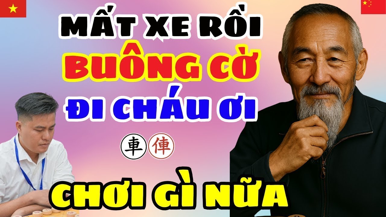 🔴CỜ TƯỚNG | Lão tướng ăn được xe cười mỉm 