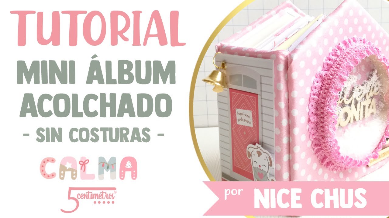 Tutorial: MINI ÁLBUM con TELA ACOLCHADO ¡SIN COSTURAS! 🏠 en forma de CASITA Navideña