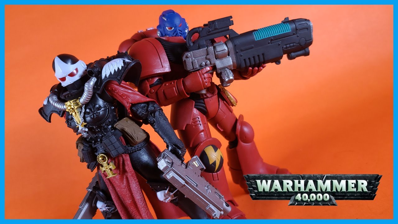 McFarlane Toys Warhammer 40,000 BATTLE ANGEL HELLBLASTER & BATTLE SISTER Action Figure Review