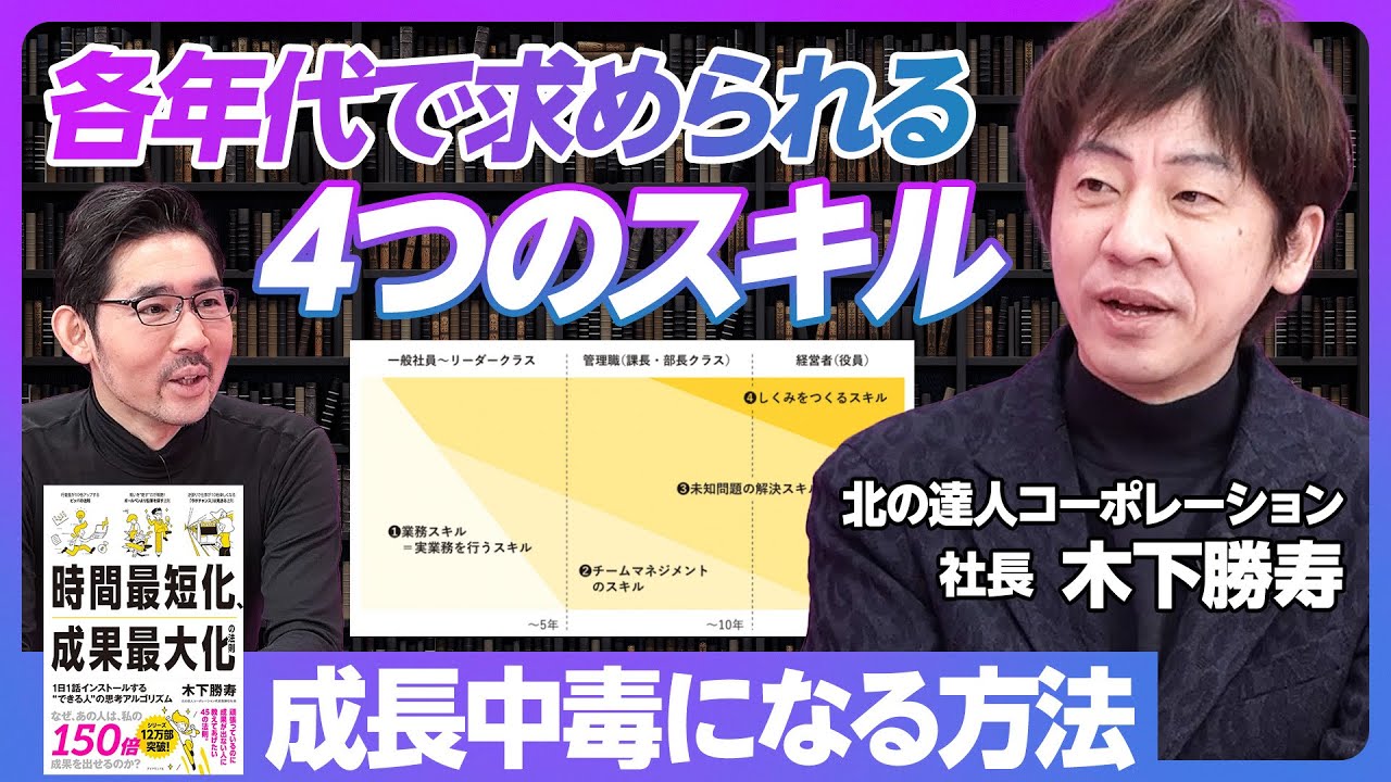 【成果最大化の法則④】年代ごとに身につける「4つのスキル」／好き嫌いは７：３の法則／成長する人の側にいると成長する／北の達人の成長戦略／ピッパの法則をまず3週間【北の達人・木下勝寿】
