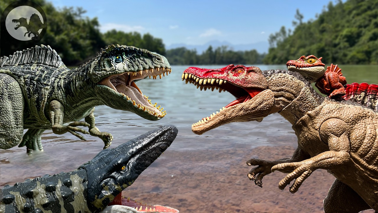 Spinosaurus vs Giganotosaurus🦖Muck entre depredadores | Jurassic World