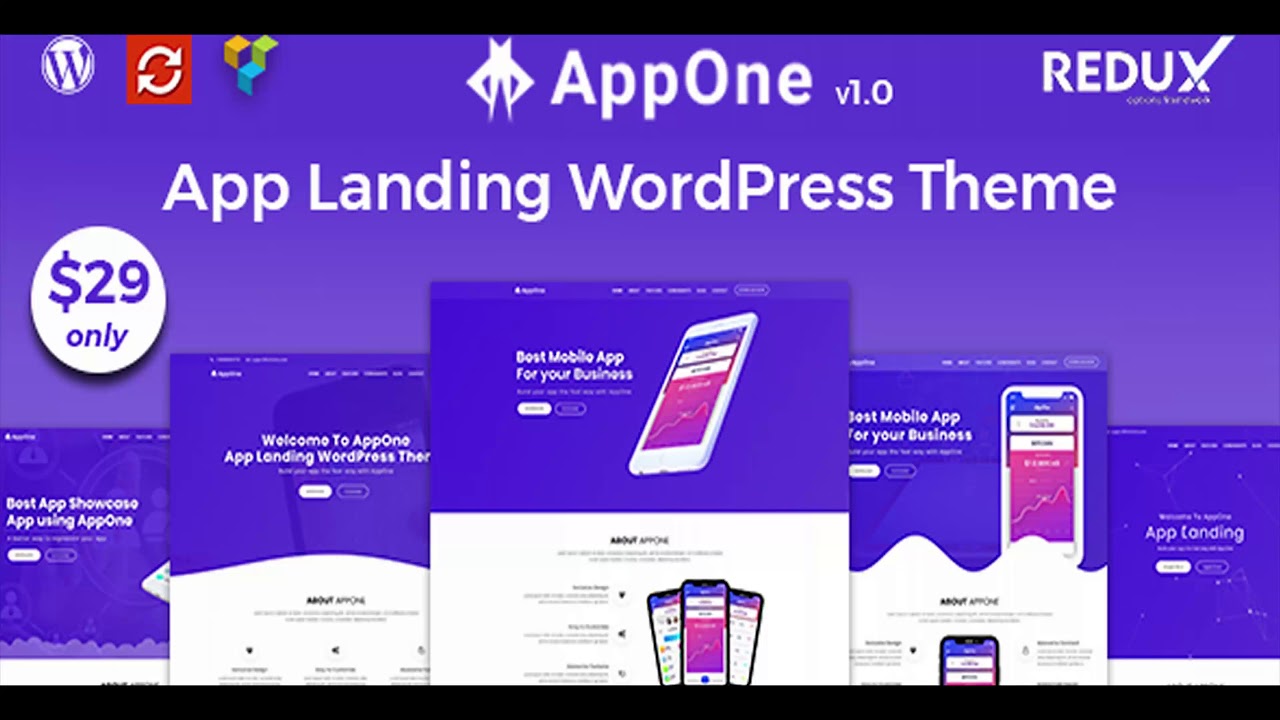 AppOne - App Landing WordPress Theme | Themeforest Website Templates and Themes
