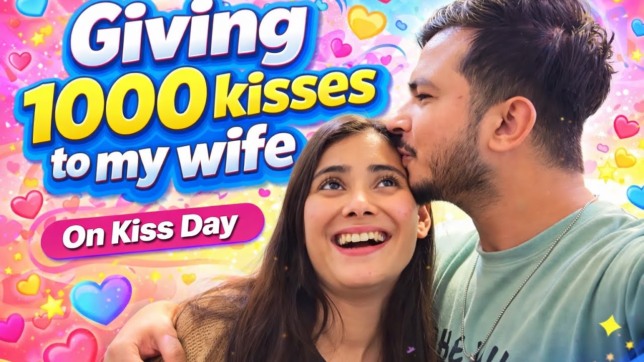 Giving 1000 kisses to my wife on Kiss Day 💋 