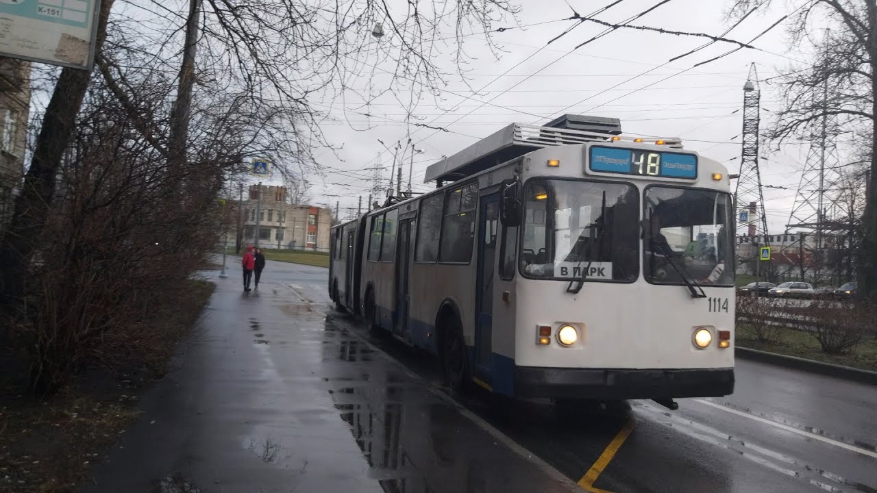 Троллейбус, маршрут №48 в парк ЗиУ-683 БМ-1 б.1114 (16.01.2020) Санкт-Петербург