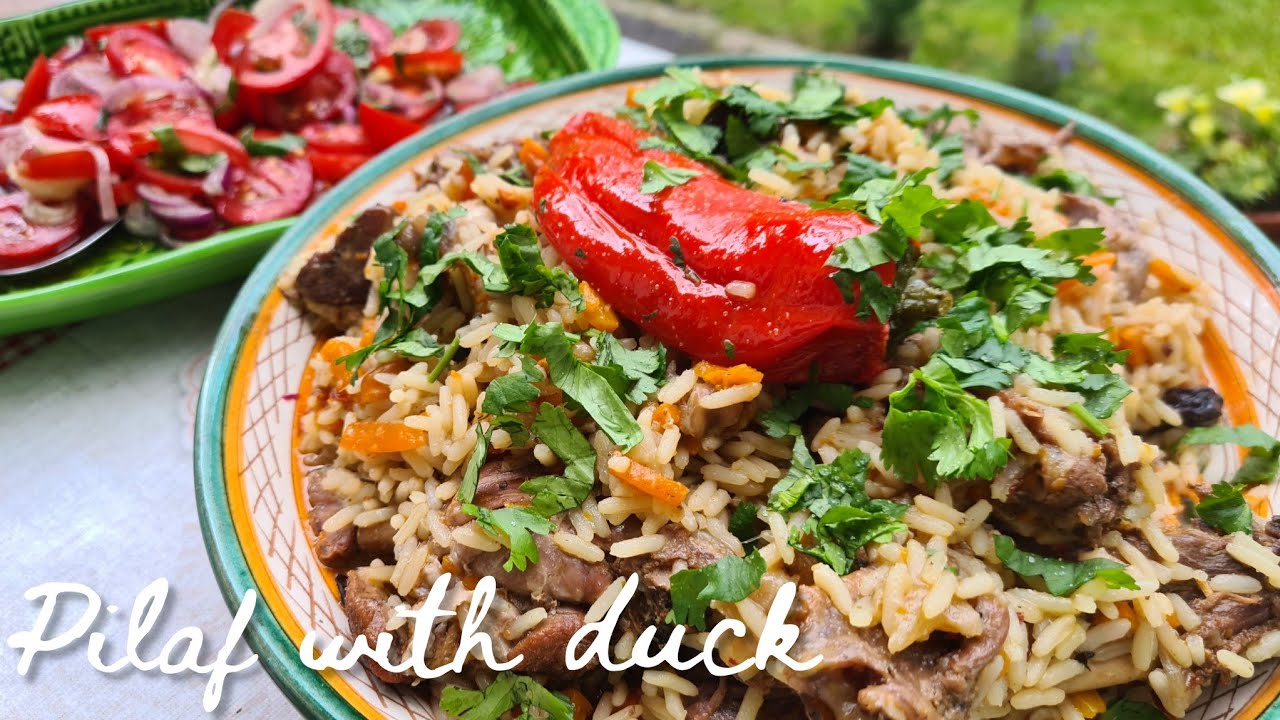 Crumbly plov with duck on the campfire in an Afghan cauldron. The best recipe#50 #plov #плов #food