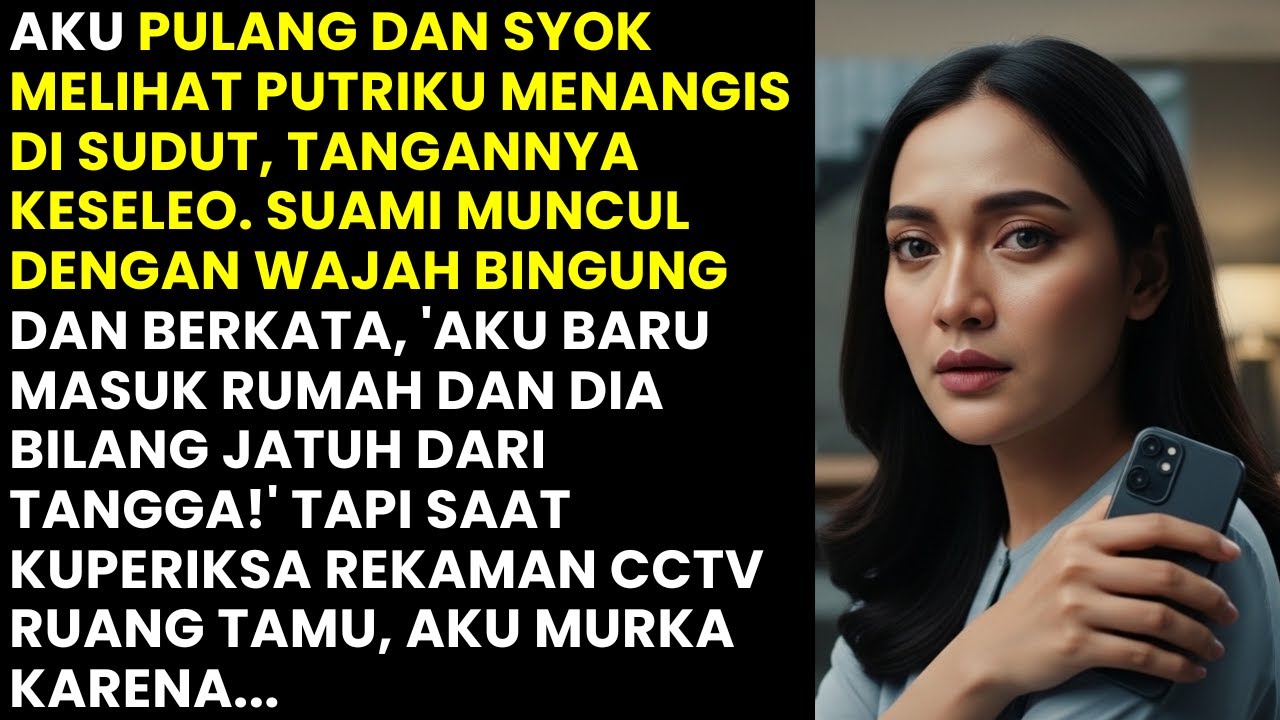AKU KAGET LIHAT PUTRIKU MENANGIS TANGAN KESELEO SUAMI BILANG DIA JAUH DARI TANGGA - CCTV TERNYATA...