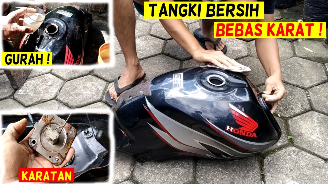 Cara Membersihkan Tangki Motor dari KERAK, KARAT dan Kotoran Membandel !