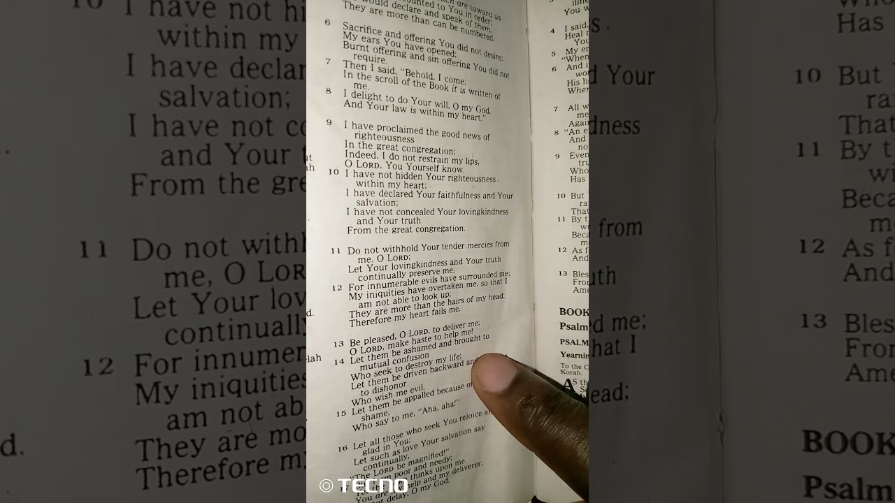 Psalm 40:14. Bible Reading And Meditation