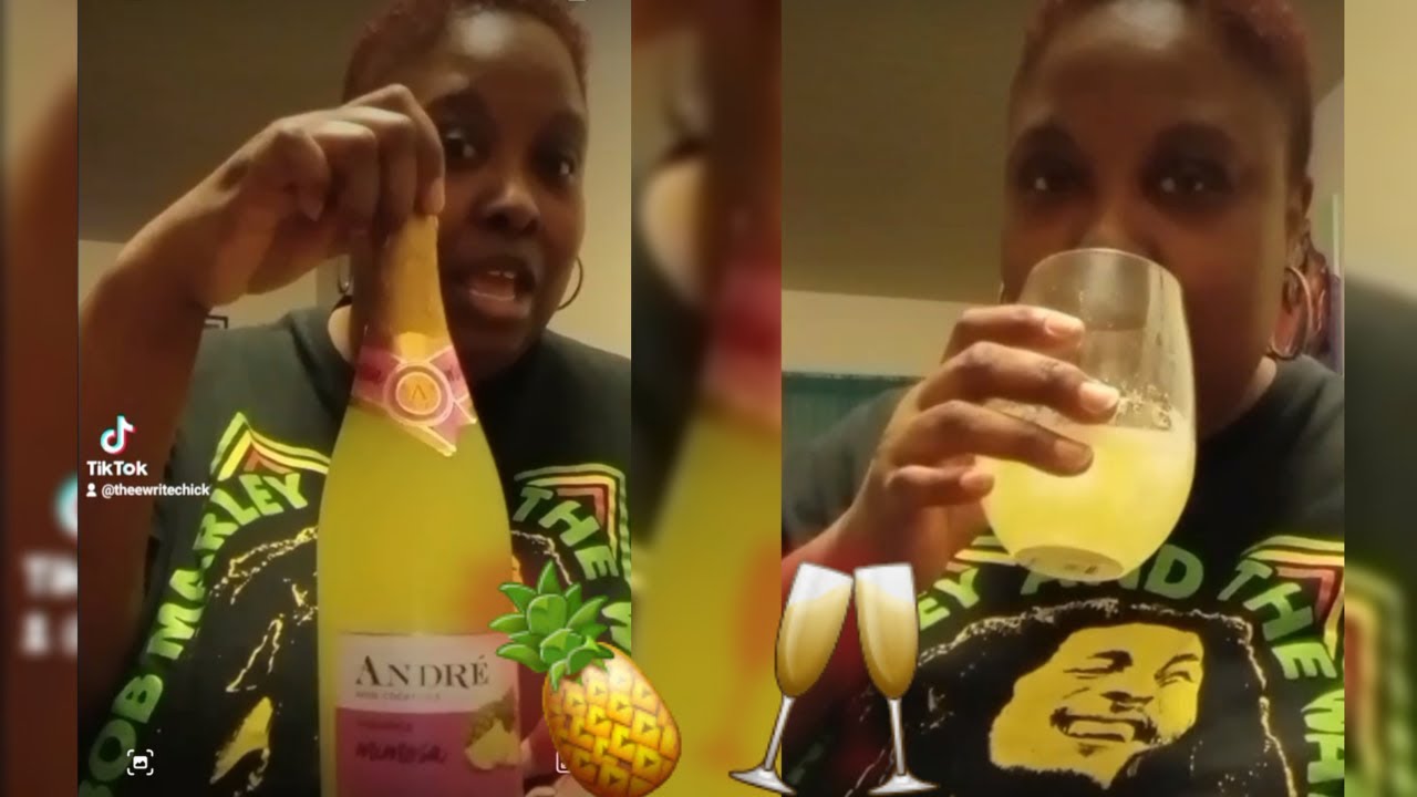 ANDR&Eacute; PINEAPPLE MIMOSA'S 🍍🥂 #mimosa #tastetest #review