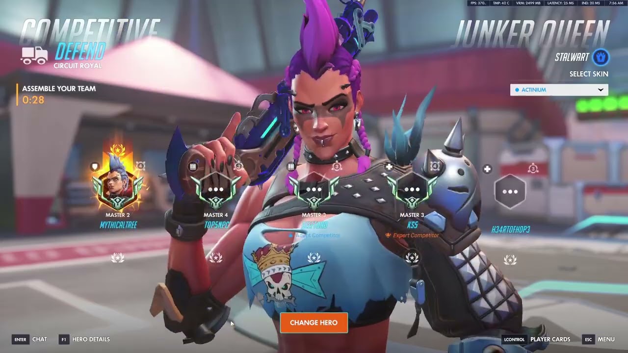 POTG! 29-4! RANK 1 JUNKER QUEEN - Mightyy - Overwatch Season 1