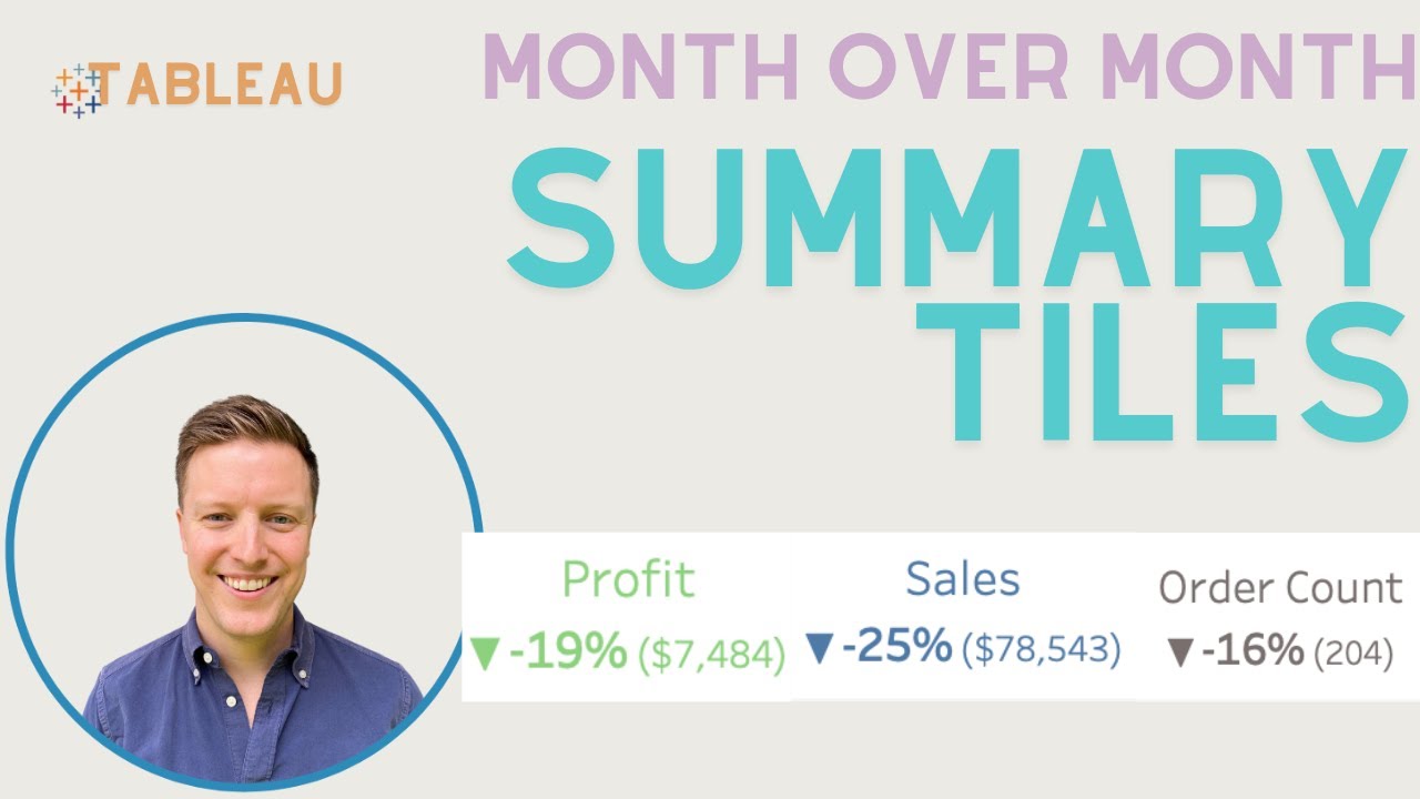 Month over Month Comparison Summary Tiles in Tableau