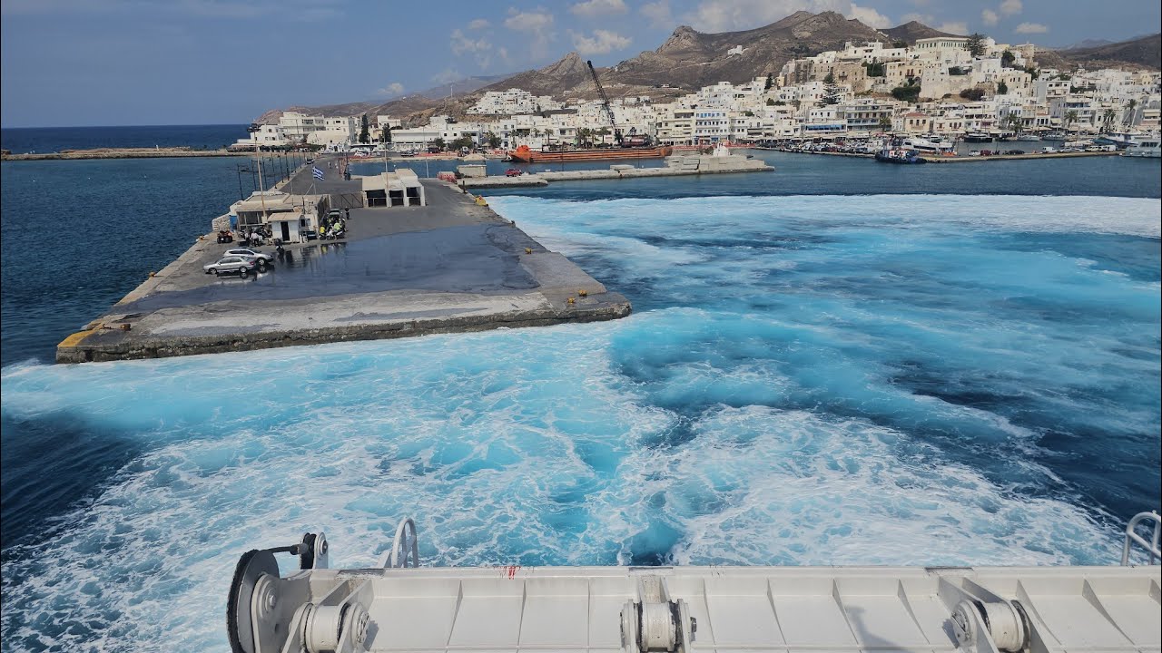 Hellenic Seaways H/S/C Highspeed 4 Departure from Naxos