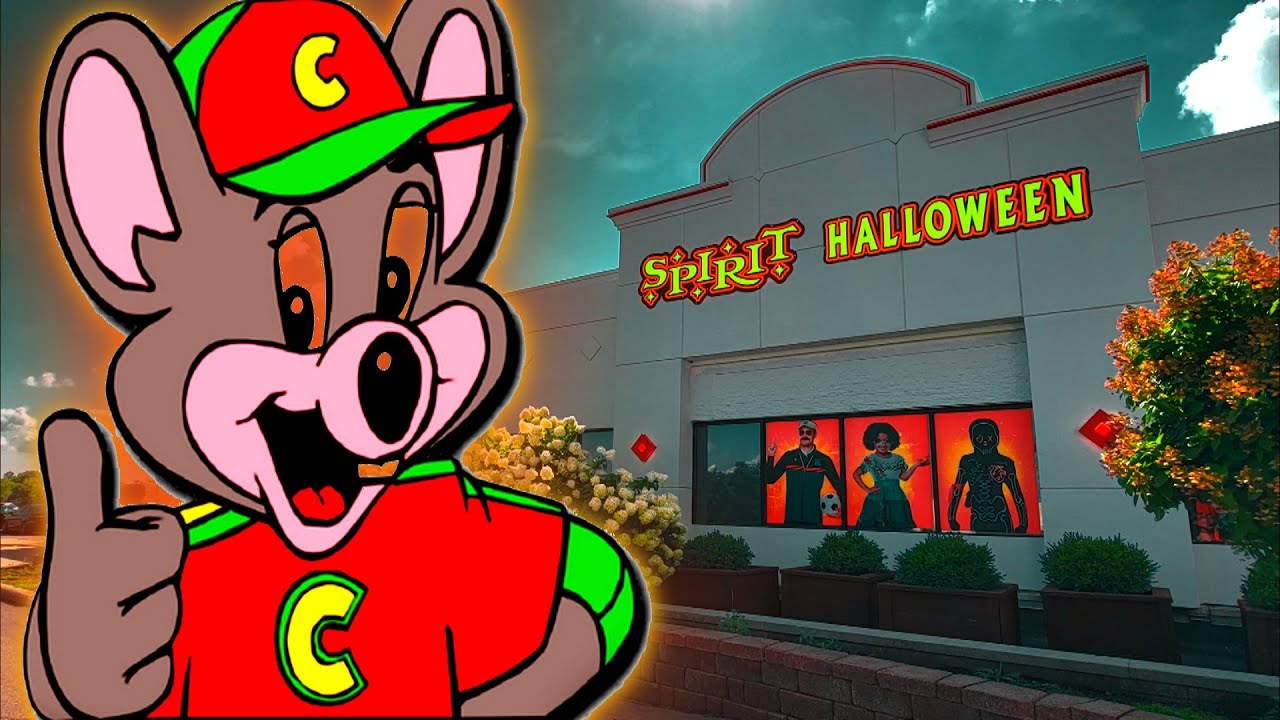 SPIRIT HALLOWEEN 2022 INSIDE ABANDONED CHUCK E CHEESE !! MANSFIELD OHIO