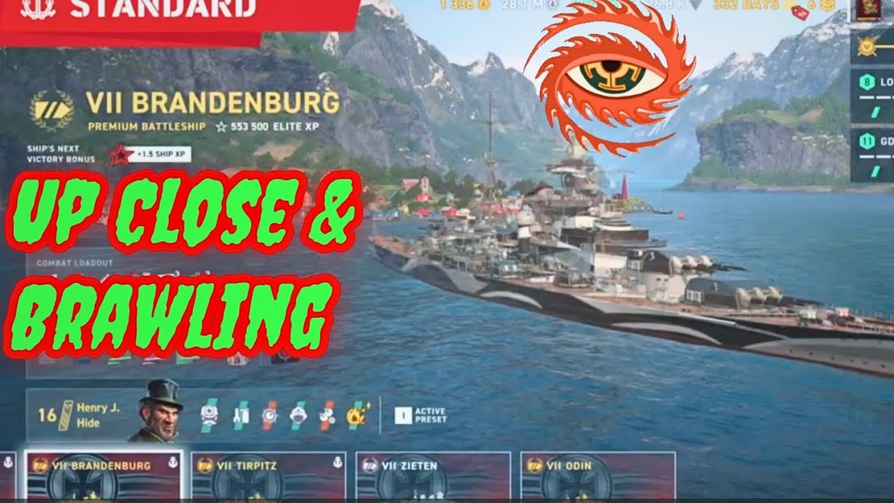 Bismarck Up Close & Brawling - World of Warships Legends