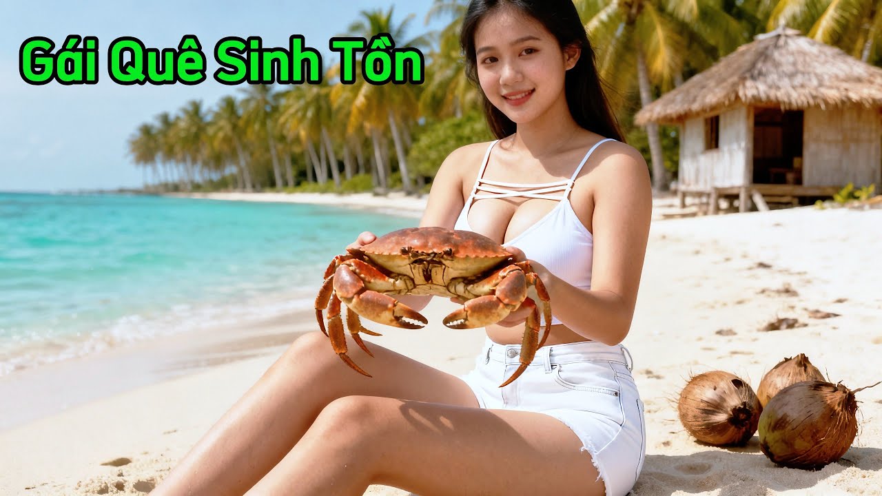 Thử Thách Sinh Tồn 70 Ngày Giữa Rừng Hoang Đầy Nguy Hiểm. Em Gái Quê Lần Đầu Sinh Tồn.