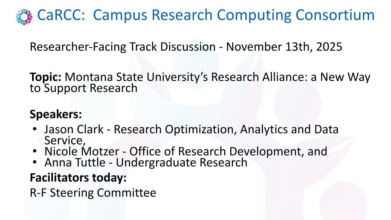 2025-11-13 Researcher-Facing Call: Montana State University Research Alliance