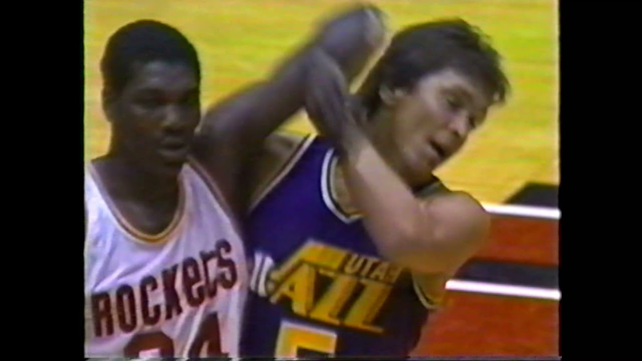 Rich Kelley/Billy Paultz highlights Jazz-Rockets Game 5 1985