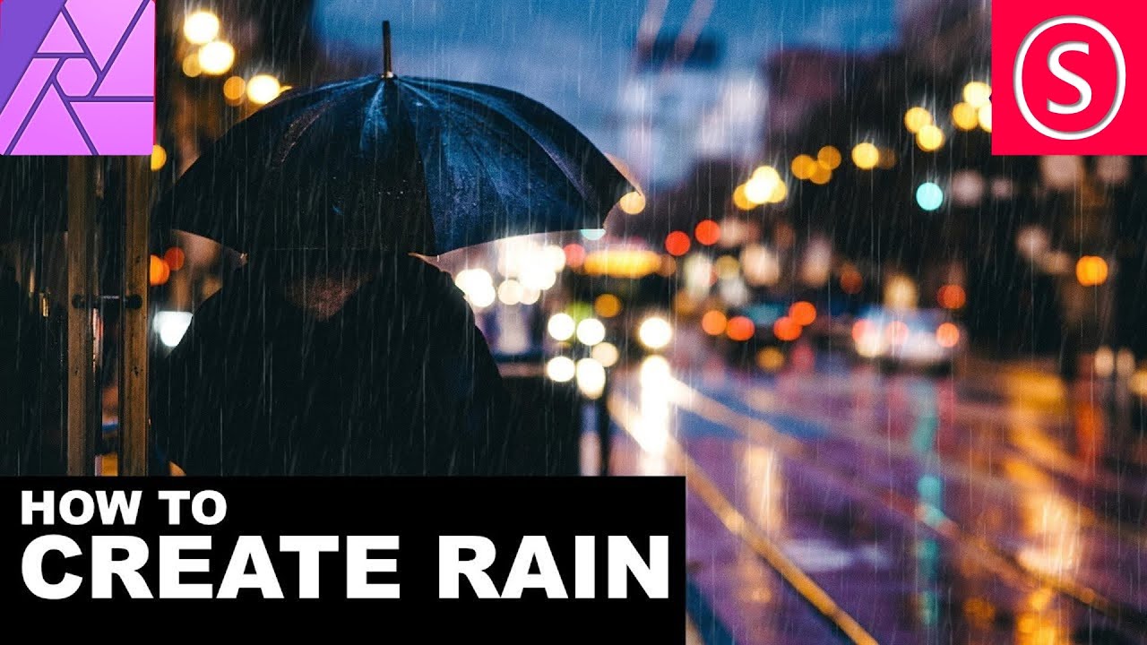 Affinity Photo - Realistic Rain Tutorial for Photos