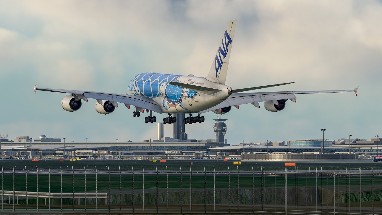 MSFS | FlyByWire A380-841 Honolulu HNL - Tokyo NRT | Landing