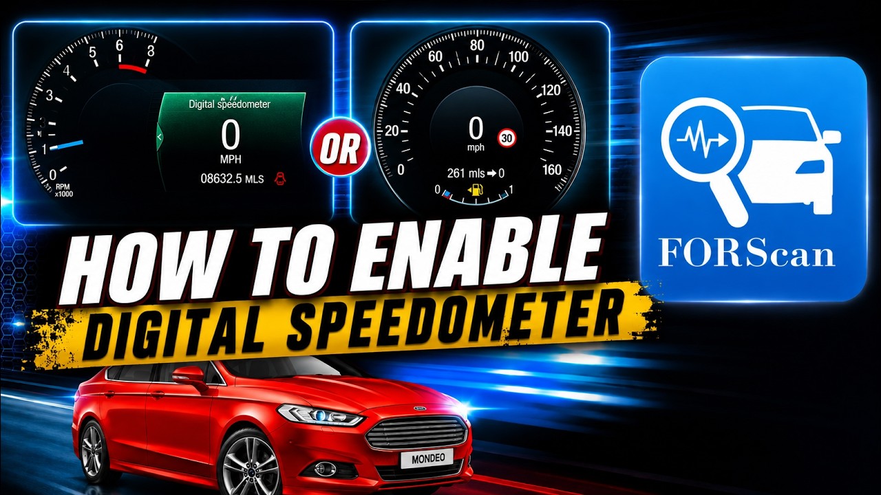 How to ENABLE Digital Speedometer? Ford Mondeo (mk5), S-Max (mk2), Galaxy, Edge