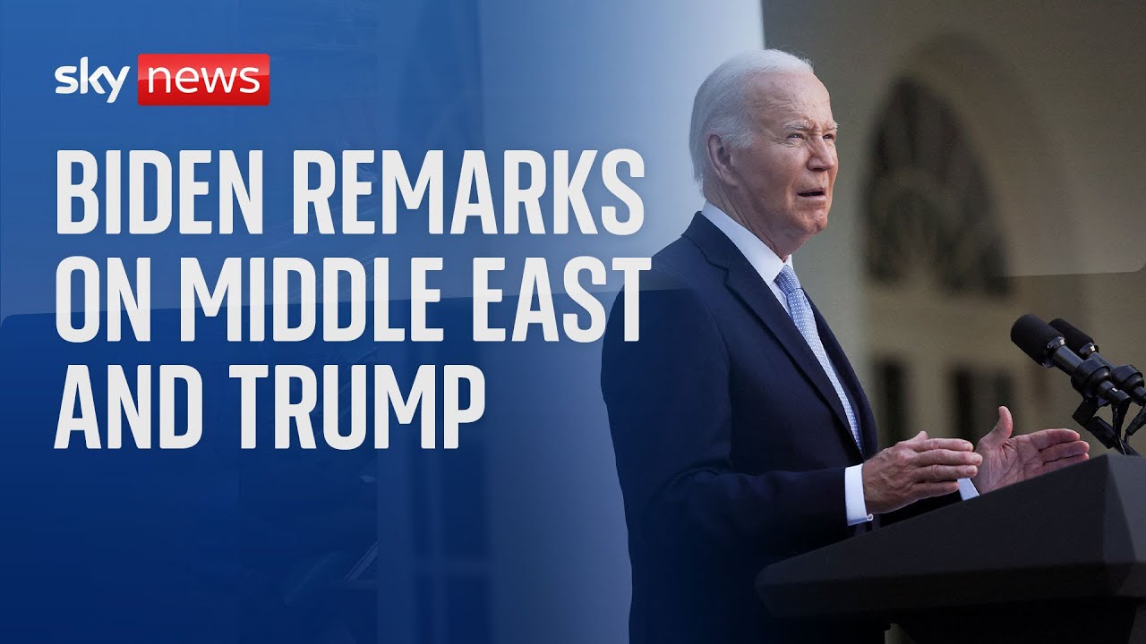 US President Joe Biden remarks on the situation in the Middle East and Donald Trump