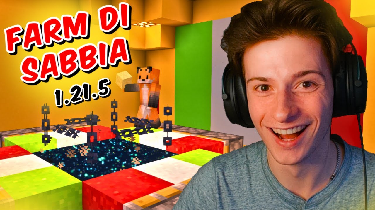TUTORIAL FARM di SABBIA, GHIAIA, POLVERE di CALCESTRUZZO FACILE da COSTRUIRE! (1.21.5) MINECRAFT ITA