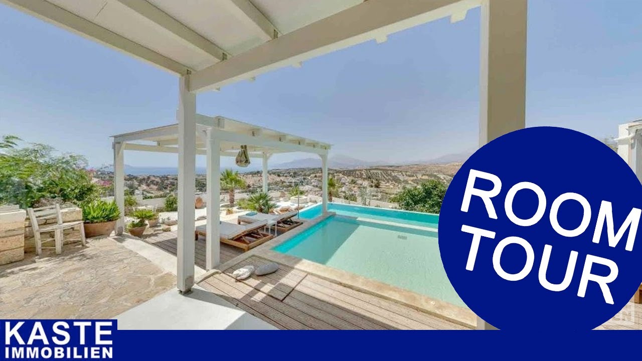 room tour | Luxusvilla mit atemberaubendem Ausblick in Pitsidia | Kreta