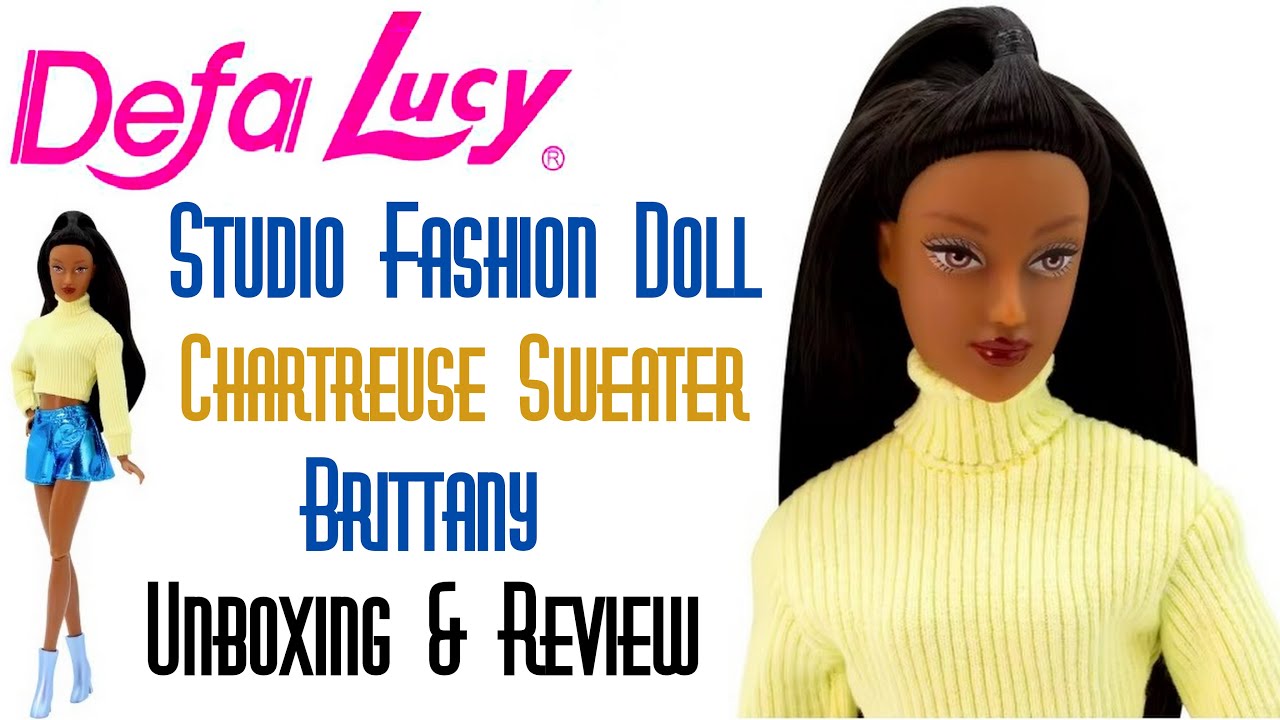 💛 DEFA LUCY STUDIO FASHION DOLL CHARTREUSE SWEATER BARBIE MIZI CLONE DOLL 👑 ECW 🌎 UNBOXING & REVIEW