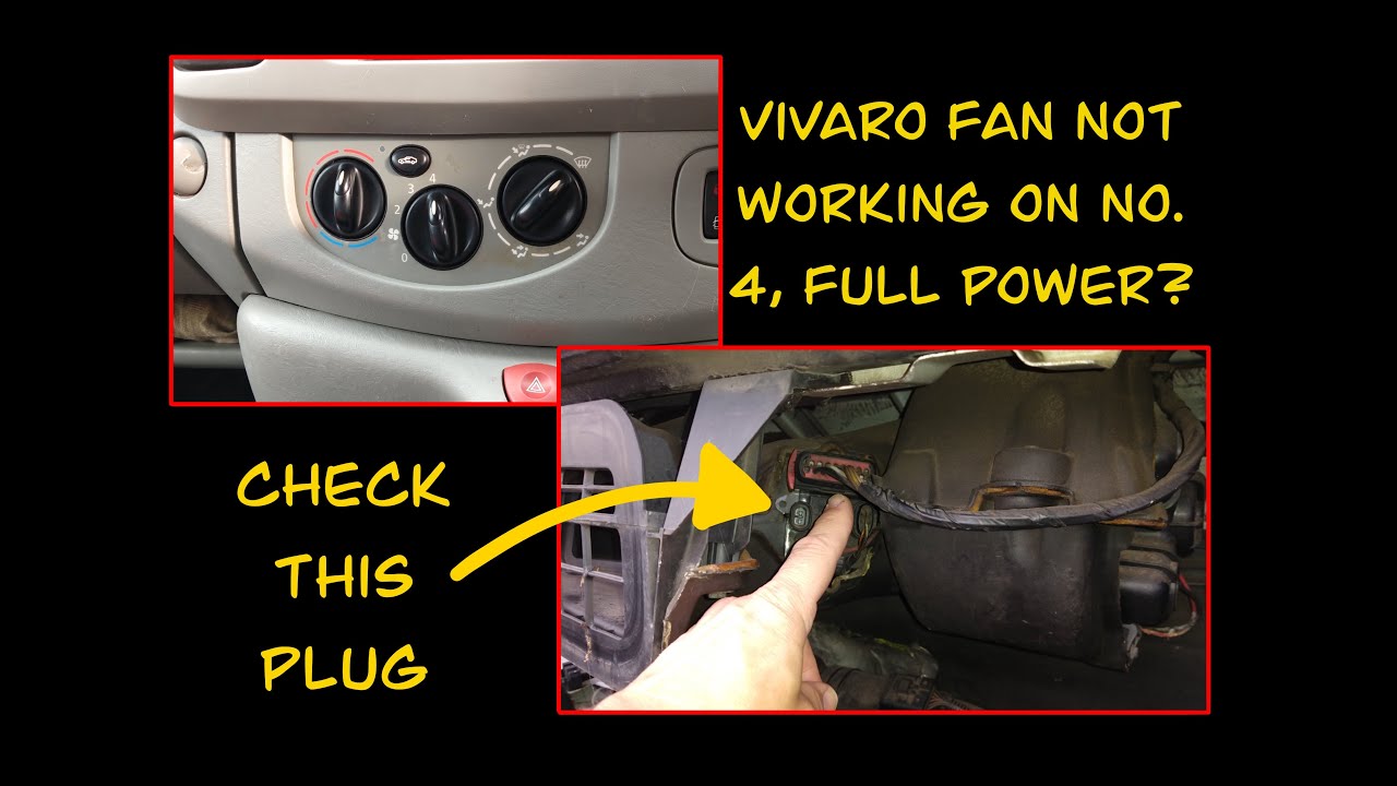 Vivaro interior/heater fan not working on full/No.4? Check this plug.
