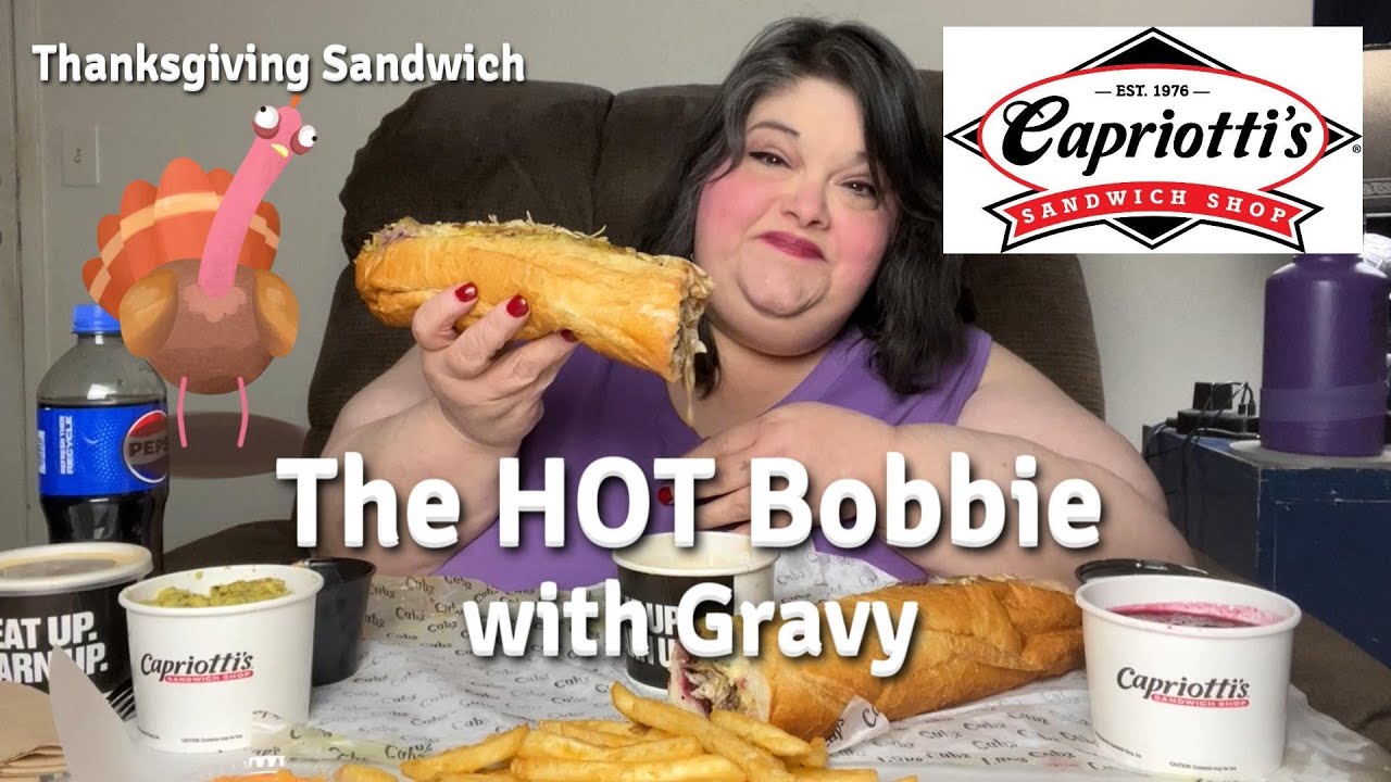 Capriotti's The Hot Bobbie Thanksgiving Sandwich Mukbang Eating Show
