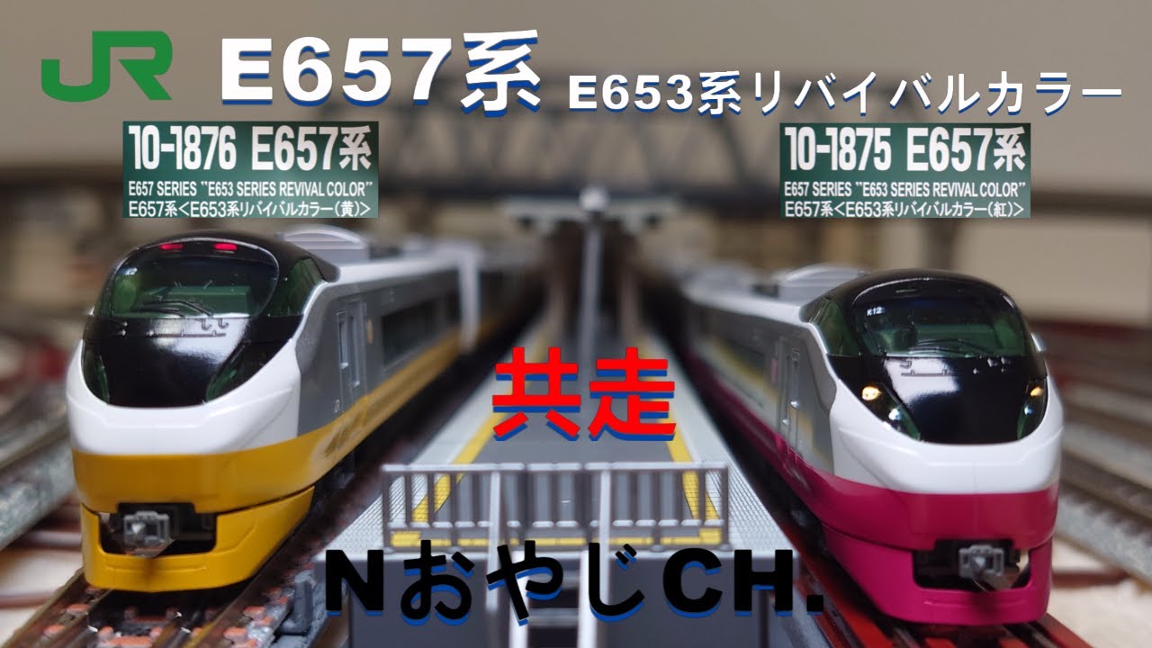 共走 JR東日本 E657系(E653系リバイバルカラー) 黄 & 紅  JR EAST Series E657 Series Yellow & Red ＃train
