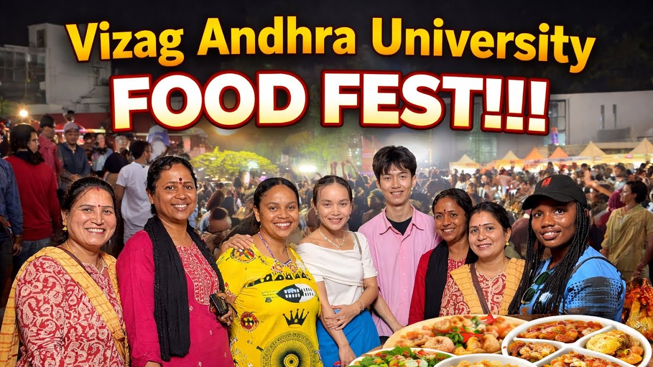Andhra university |AU Food Fest lo mass vibe! students full josh 🔥🍛