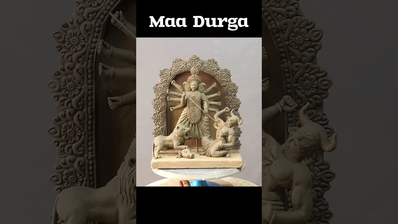 Maa durga murti making with clay