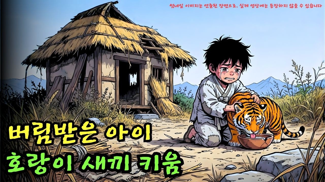 👉 부모에게 버림받은 가난한 아이의 초가집에서 무럭무럭 자란 호랑이 새끼… 이 행동은 과연 위험하지 않을까? | 야담 |옛날이야기 |민담 |전설 | 설화