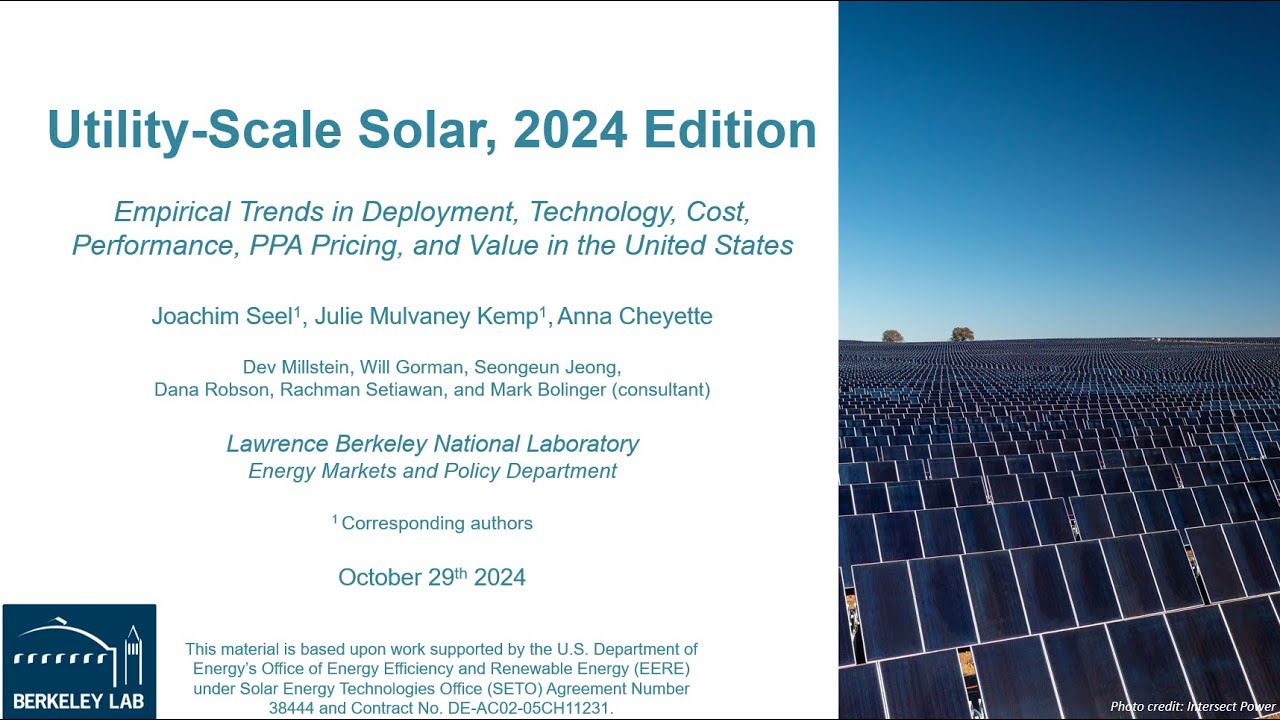 Utility-Scale Solar, 2024 Edition