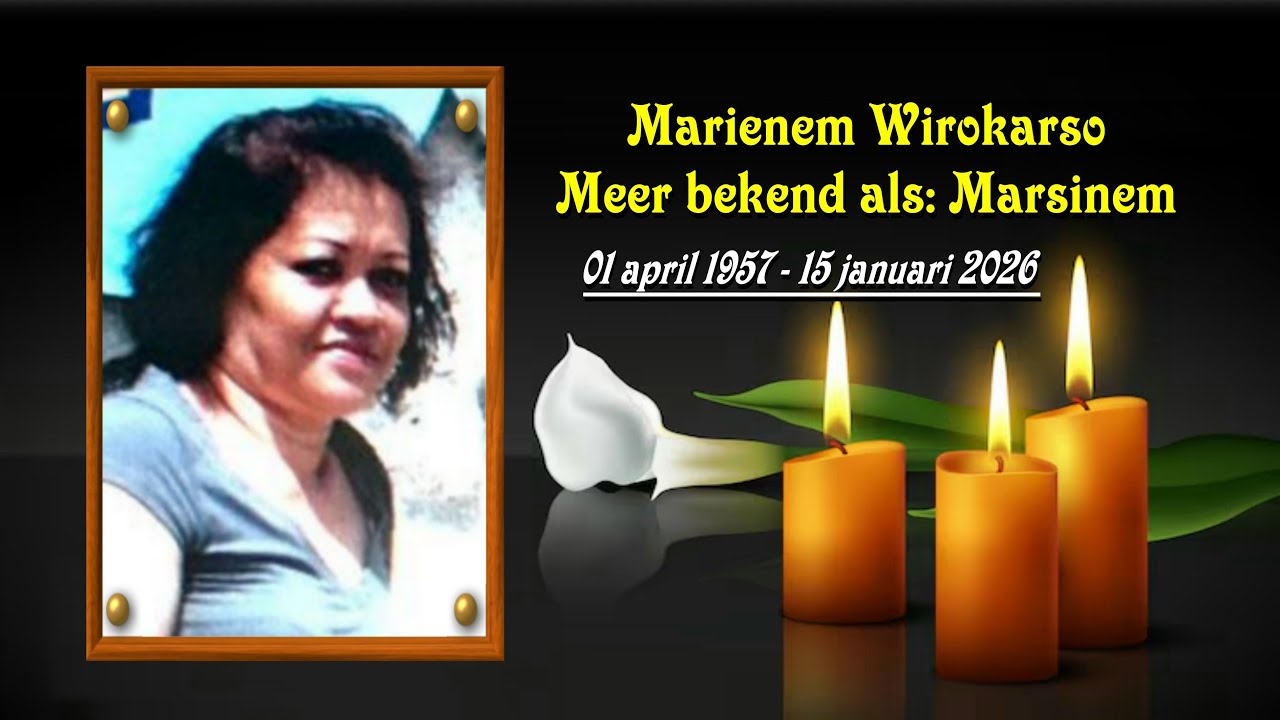 De Uitvaart van: Mevr. Marienem Wirokarso