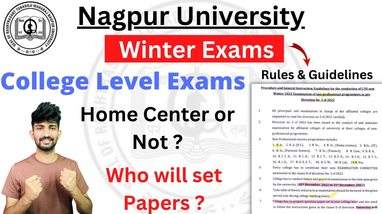 Rtmnu Winter Exam Guidelines 2022 | Exam Pattern Updates Nagpur University
