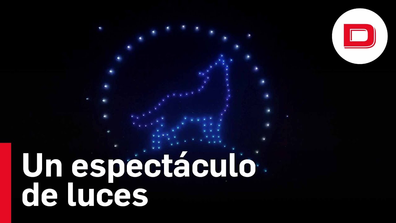 El cielo de Logroño se ilumina con el espectáculo de drones por las Fiestas de San Mateo
