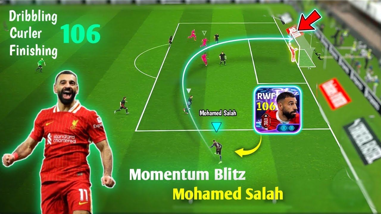 Momentum Blitz Curler 😲🔥 New Show Time 106 Rated Momentum Dribbling x Blitz Curler Salah Review 🔥🔥🔥🔥