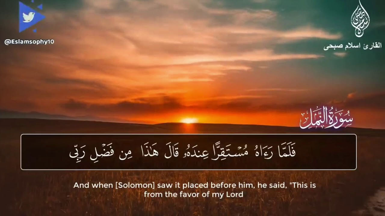 سورة النمل الآية ٣٦-٤٤ إسلام صبحي