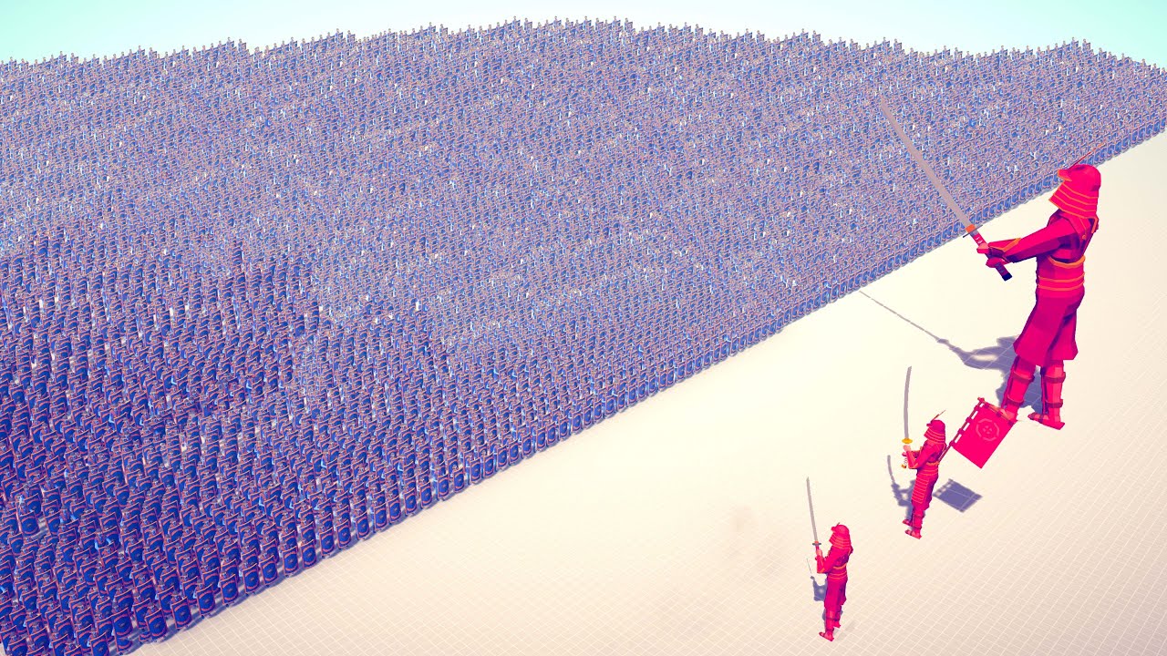 ALL 3 SAMURAI vs 100x WEAKEST UNITS ARMIES - Totally Accurate Battle Simulator TABS