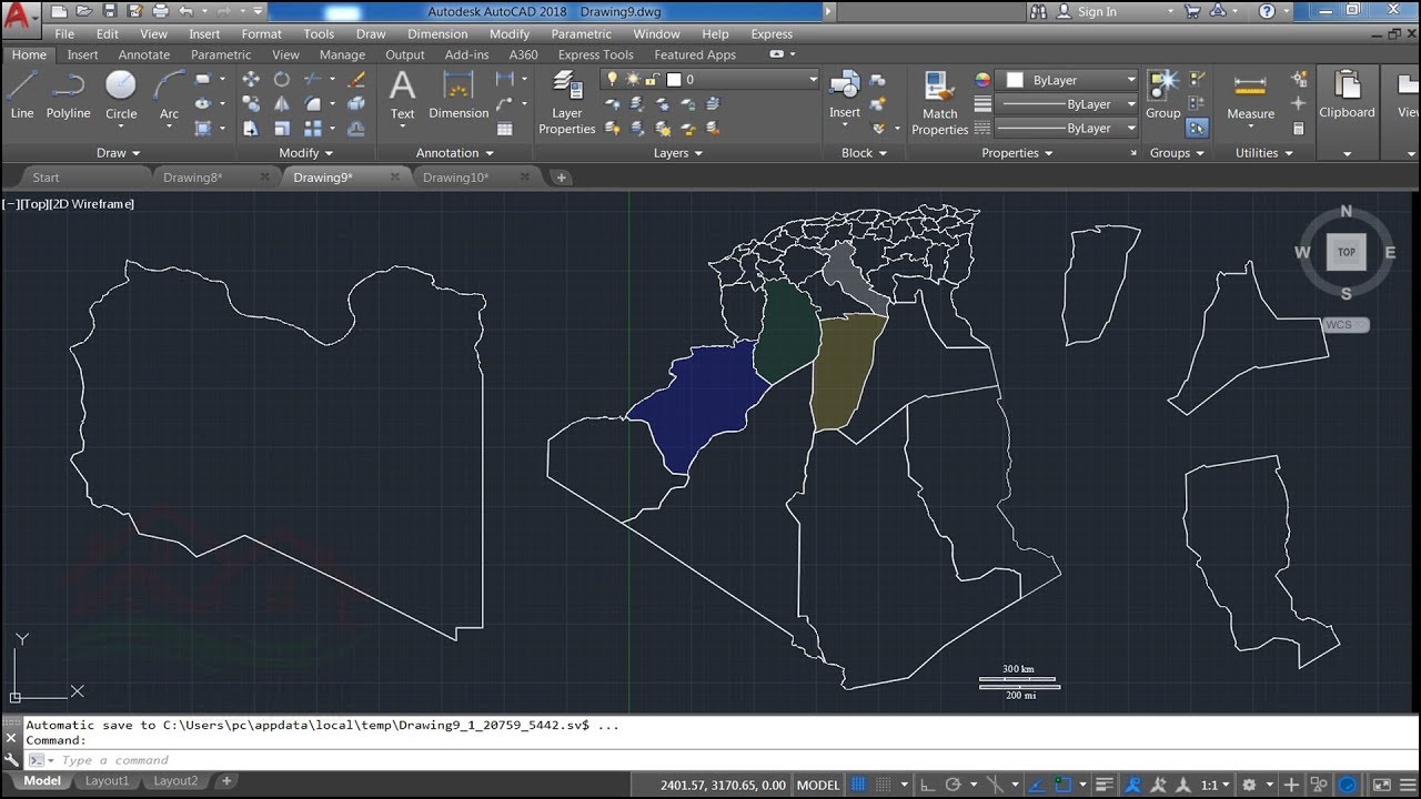أسهل طريقة لتحويل الخرائط من صورة الى رسمة AutoCAD مع ضبط سلمها والتعديل عليها