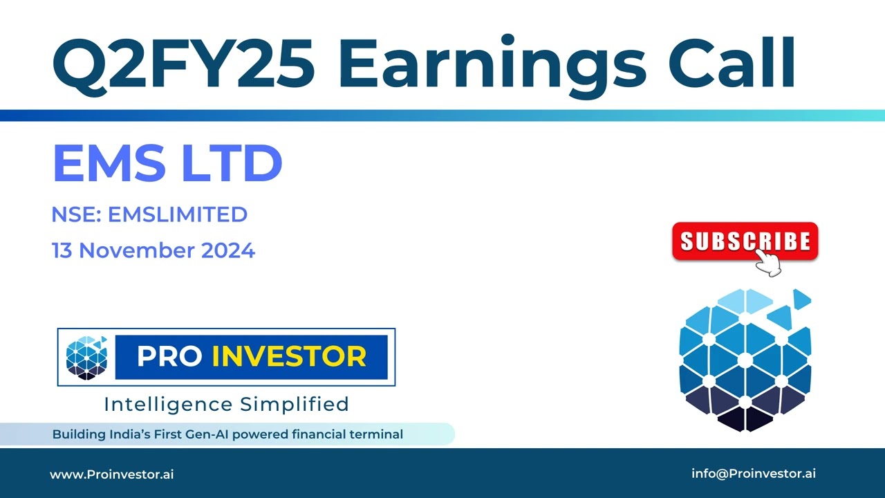 EMS Ltd. | Q2FY25 | Earnings Conference Call | #earningcall #concall #ems