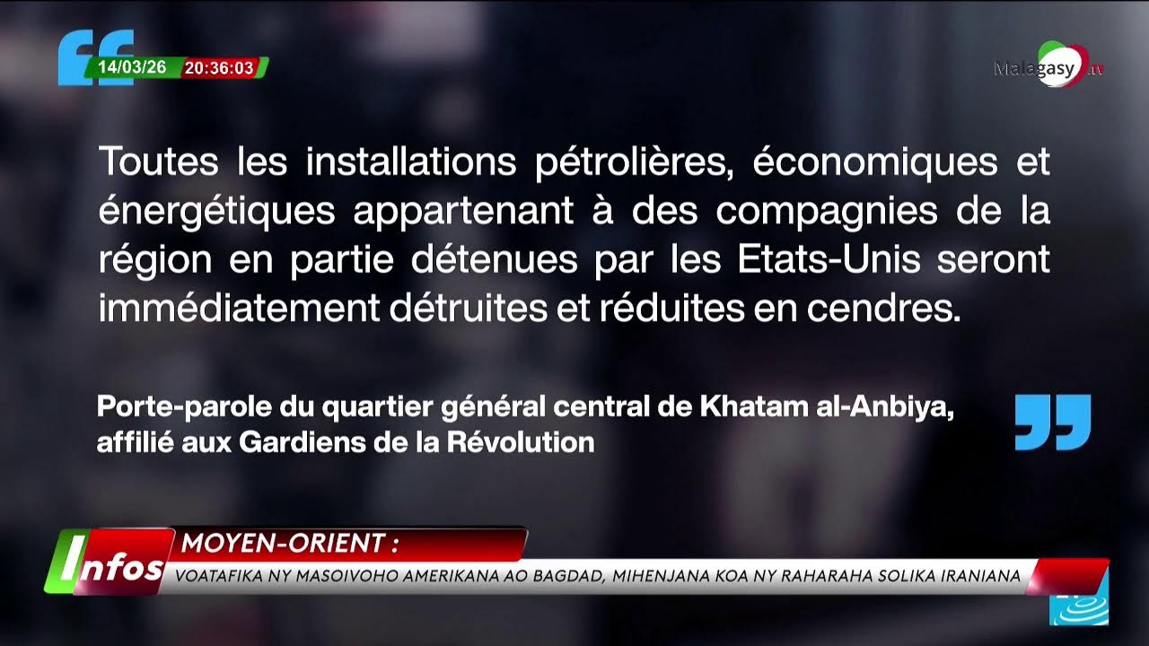 MALAGASY TV INFOS ASABOTSY 14 MARTSA 2026