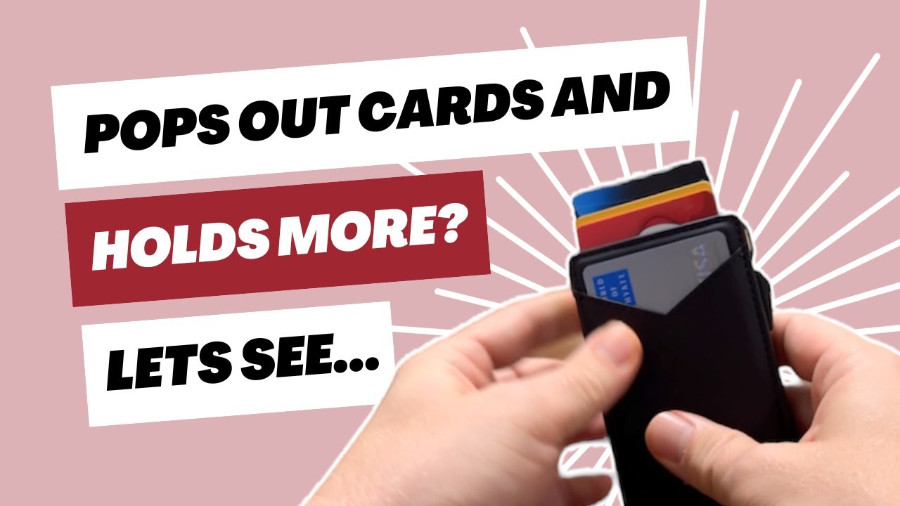 Makes Cards Easier To get Out | Kafellon Mens Pop Up RFID Travel Slim Wallet